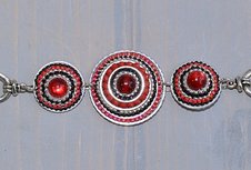 Armband van kraaltjes schijven, rood Armband van kraaltjes schijven, rood
