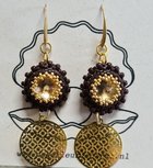 Handgemaakte Nickel vrije oorhangers goud Handgemaakte Nickel vrije oorhangers goud