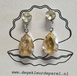 Druppel oorhangers glas diamant Druppel oorhangers glas diamant