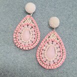 Handgemaakte druppel oorhangers roze Handgemaakte druppel oorhangers roze