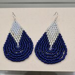 Handgemaakte oorhanger druppel cobalt Handgemaakte oorhanger druppel cobalt