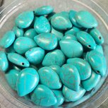 Turkoois druppel blauw 13x18mm Turkoois druppel blauw 13x18mm